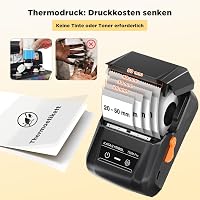 Imprimantă de etichete Bluetooth SUPVAN T50M Pro cu etichete late rezistente la apă, compatibilă cu dispozitive mobile și PC, pentru afaceri, birou, școală și acasă 5