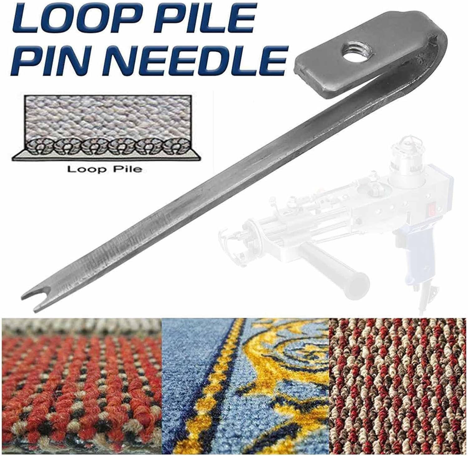 Loop Pile Needle for Electric Rug Tufting Gun Carpet Weaving Rug Machine Accessories, Electric Manual Carpet Weaving Flocking Rug Tufting Gun Machine Loop Pile Pin Needle Tool