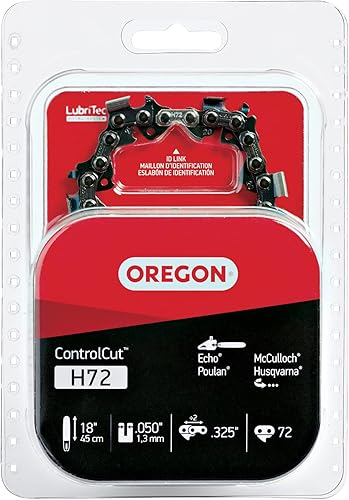 Miniatura 5 de Oregon H72 ControlCut - Cadena de repuesto para barra guía de 18 pulgadas, 72 eslabones de transmisión, paso: 0.325 pulgadas, calibre .050 pulgadas,