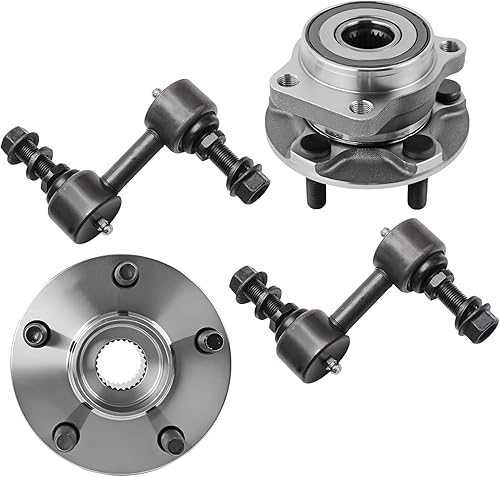 Miniatura 51 de Detroit Axle - Kit de cubos de rodamiento de rueda delantera de 6 piezas para Dodge Dart 2013-2016, Chrysler 200 2015-2017, 2 cojinetes de rueda