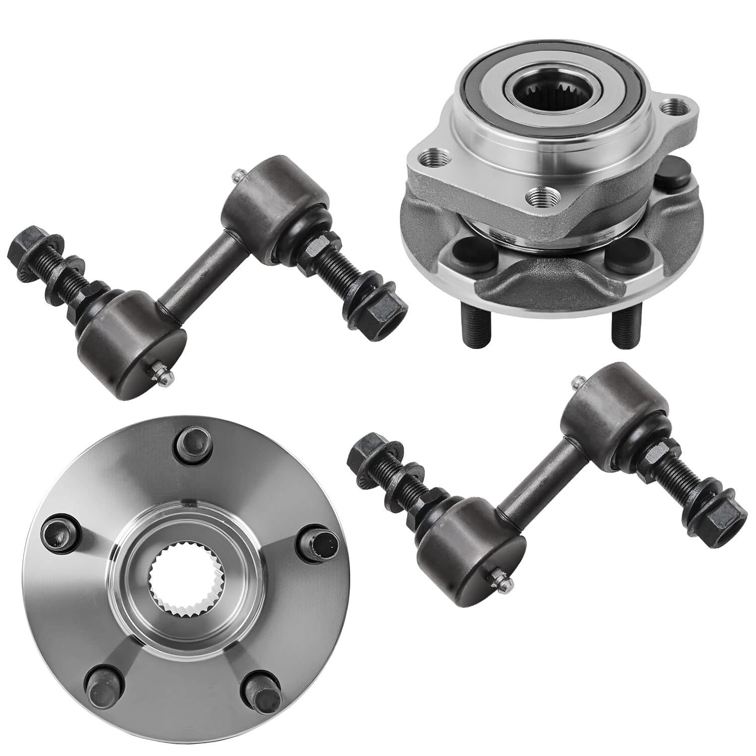 Detroit Axle - Front Wheel Bearing Hubs Kit for 2014-2018 Subaru Forester
