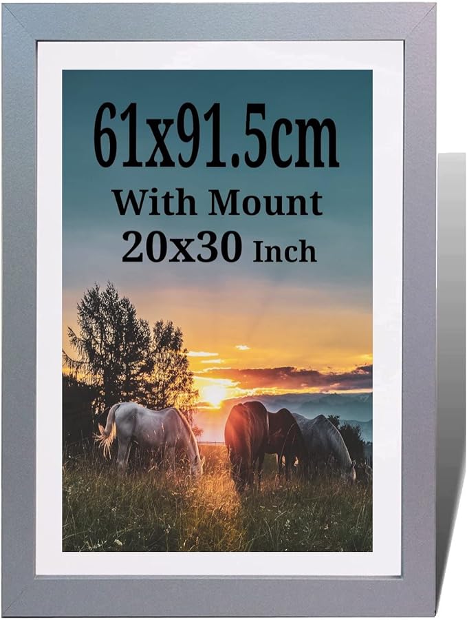 A2Z Home Solutions® Large Poster Frame Silver 61x91.5 cm Frame With