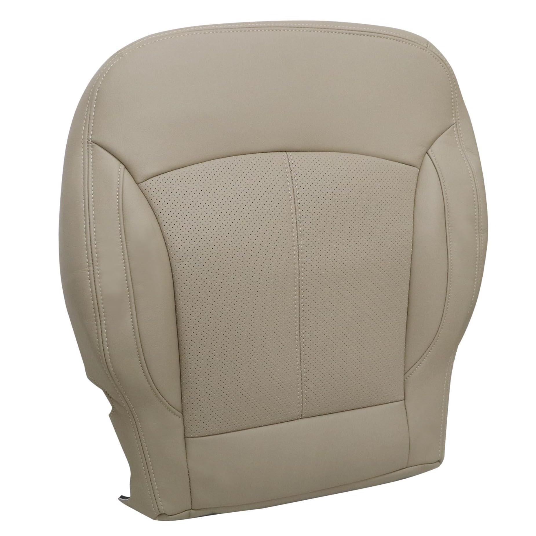 Front Driver Bottom Replacement Seat Cover Perforated Microfiber Leather Titanium Gray ½ Foam Padding Heated & Power Seats Compatible with Buick Lacrosse 2010-2013