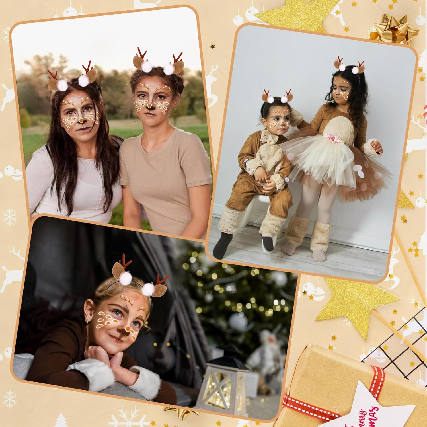 Animal Ears Headband and Face Stickers for Halloween, Cosplay, Party - Image 7