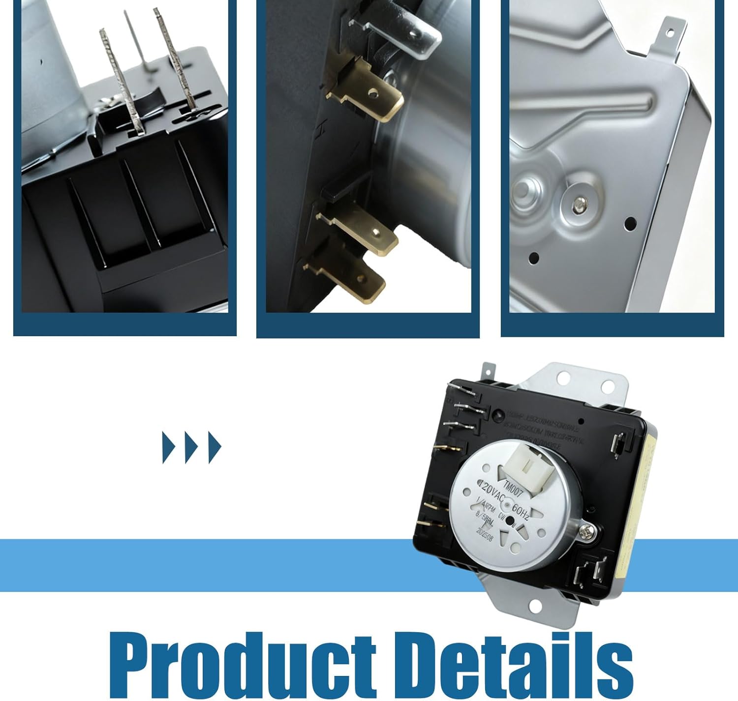 WPW10186032, W10186032, VP Dryer Timer Compatible with Kenmore 7MKGDS400DW0 11075102311 11065132411 etc Replace 162-412-1 162-412-AM OEM24066178 FIX3500198 2116926 PS3500198