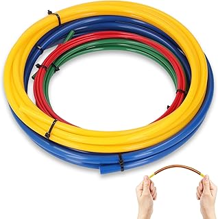 4PCS 4M Copper Pipe Bender, 1/4 3/8 1/2 5/8 Inch Air Conditioning Pipe Bender Kit Built in Copper Tube Bending Strip PE Plastic Protector