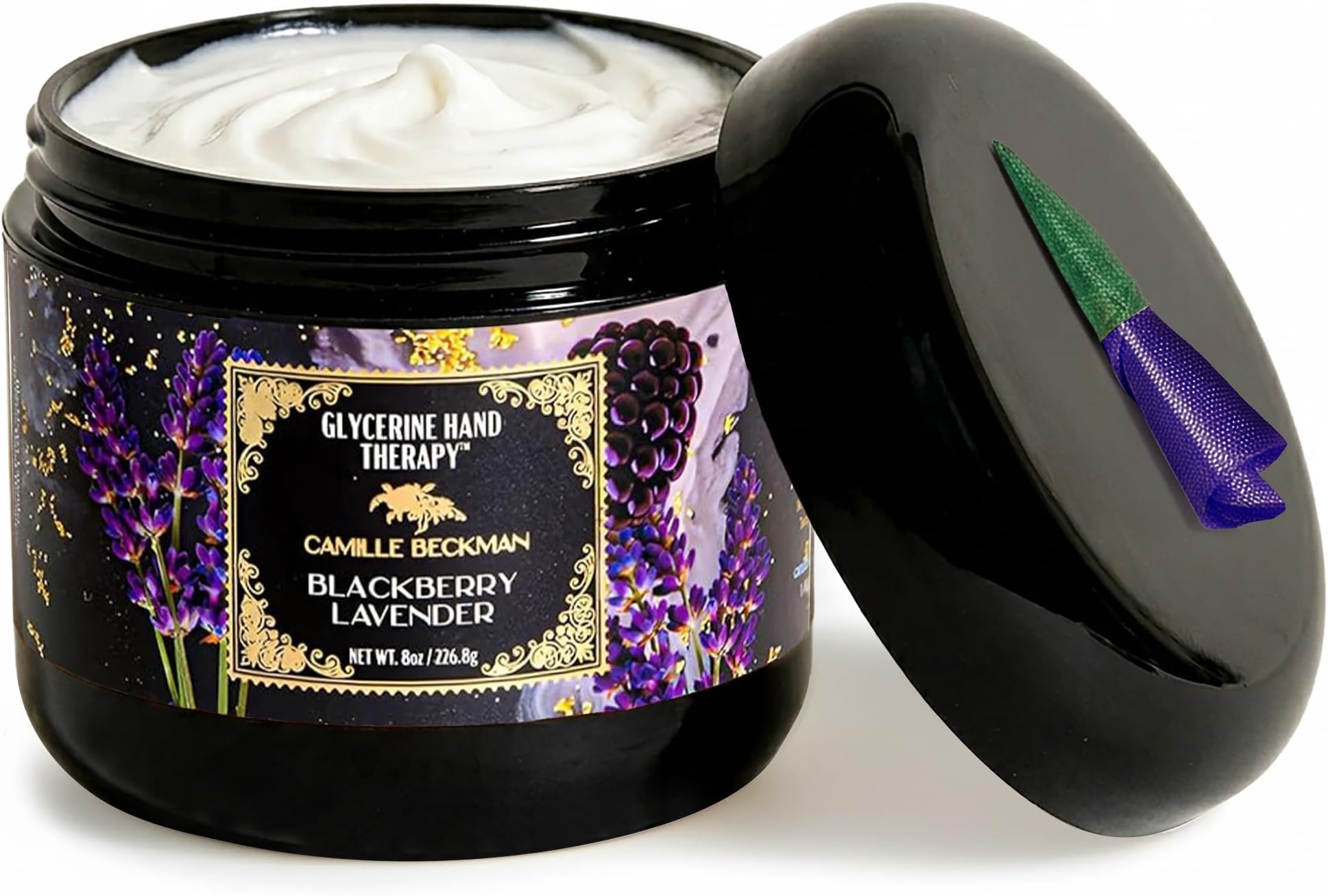 Camille Beckman Glycerine Hand Therapy Cream, Blackberry Lavender, 8 Ounce