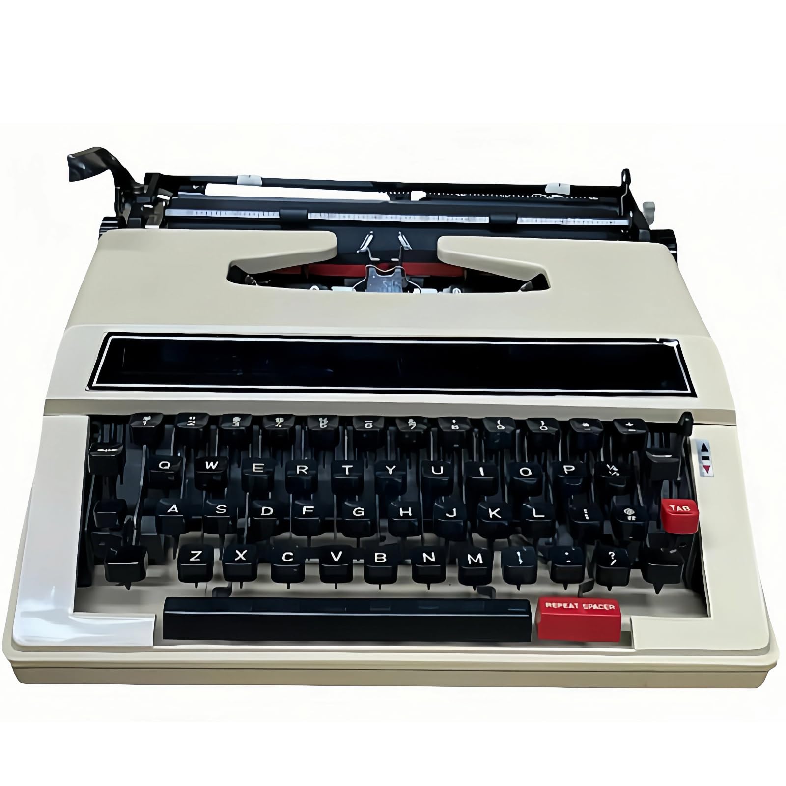 Vintage Mechanical English Typewriter with Original Carrying Case - Smooth Keys for Easy Typing - Manual Typewriter Ideal for Writers, Collectors, and Office Use