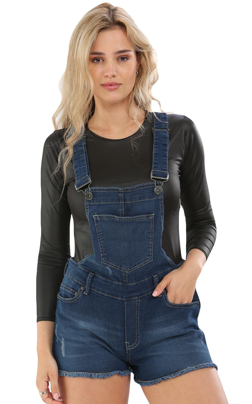 True Face Dungaree - Pantalones vaqueros elásticos para mujer