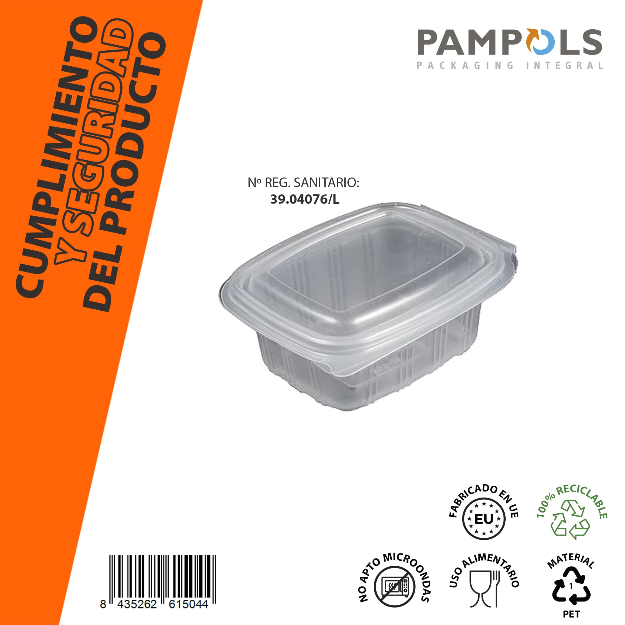 Pack de 900 Recipientes Reutilizables para Almacenar Alimentos con Tapa | No Aptos para Microondas | Capacidad 150 cc y Medidas 122x104x30 mm
