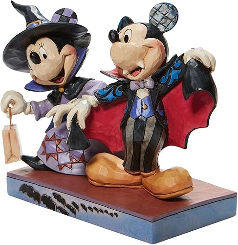 Miniatura 2 de Enesco Disney Traditions por Jim Shore Witch Minnie y Vampire Mickey Mouse Figura de Halloween, 5 pulgadas, multicolor
