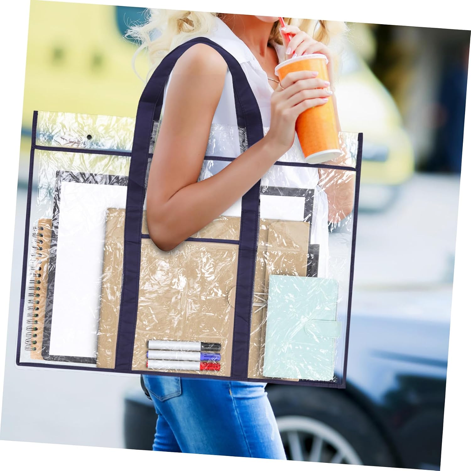 Art Portfolio Bag with Handle Poster Storage Organizer for Artwork Non-woven Lightweight and Spacious for to Classes Outdoor Painting