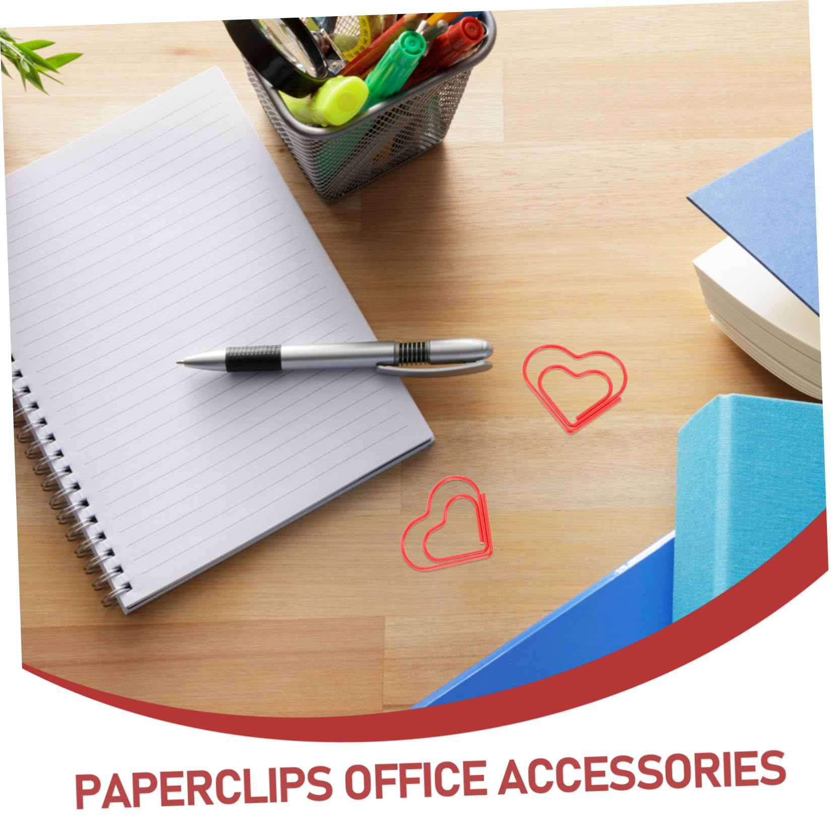 SHINEOFI 300stücke Rote Herz Büroklammern Dekorative Papierclips Für Schule Büro Und Hochzeiten Nonskid Design Markieren Und Organisieren Von Dokumenten
