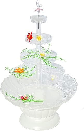 Miniatura 2 de Crafts Central Fuente de agua de plástico transparente iluminada de 18 pulgadas para bodas o centro de mesa de pastel