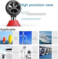 Vista 3 de UNI-T UT363BT - Medidor de velocidad de viento Bluetooth, mini anemómetro digital de mano con termómetro y máximominuto para recolección de datos