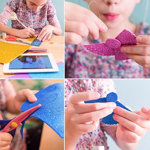 Miniatura 4 de 10 hojas de espuma con purpurina para manualidades, papel de cartulina A4, papel adhesivo autoadhesivo para construcción de Navidad, álbum de