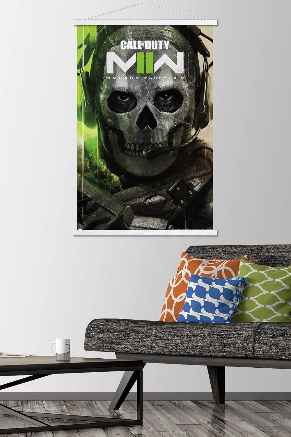 Trends International Call of Duty: Modern Warfare 2 - Key Art Wall Poster, 22.37" x 34.00", Print and White Hanger Bundle