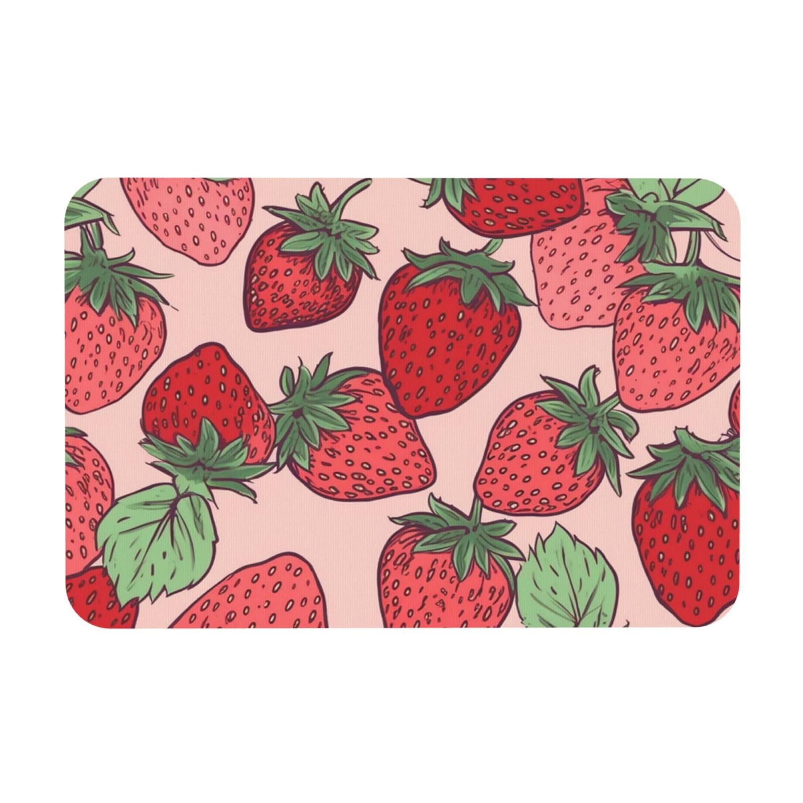 Tapis de bain en pierre fraise 60x40cm en diatomite absorbant