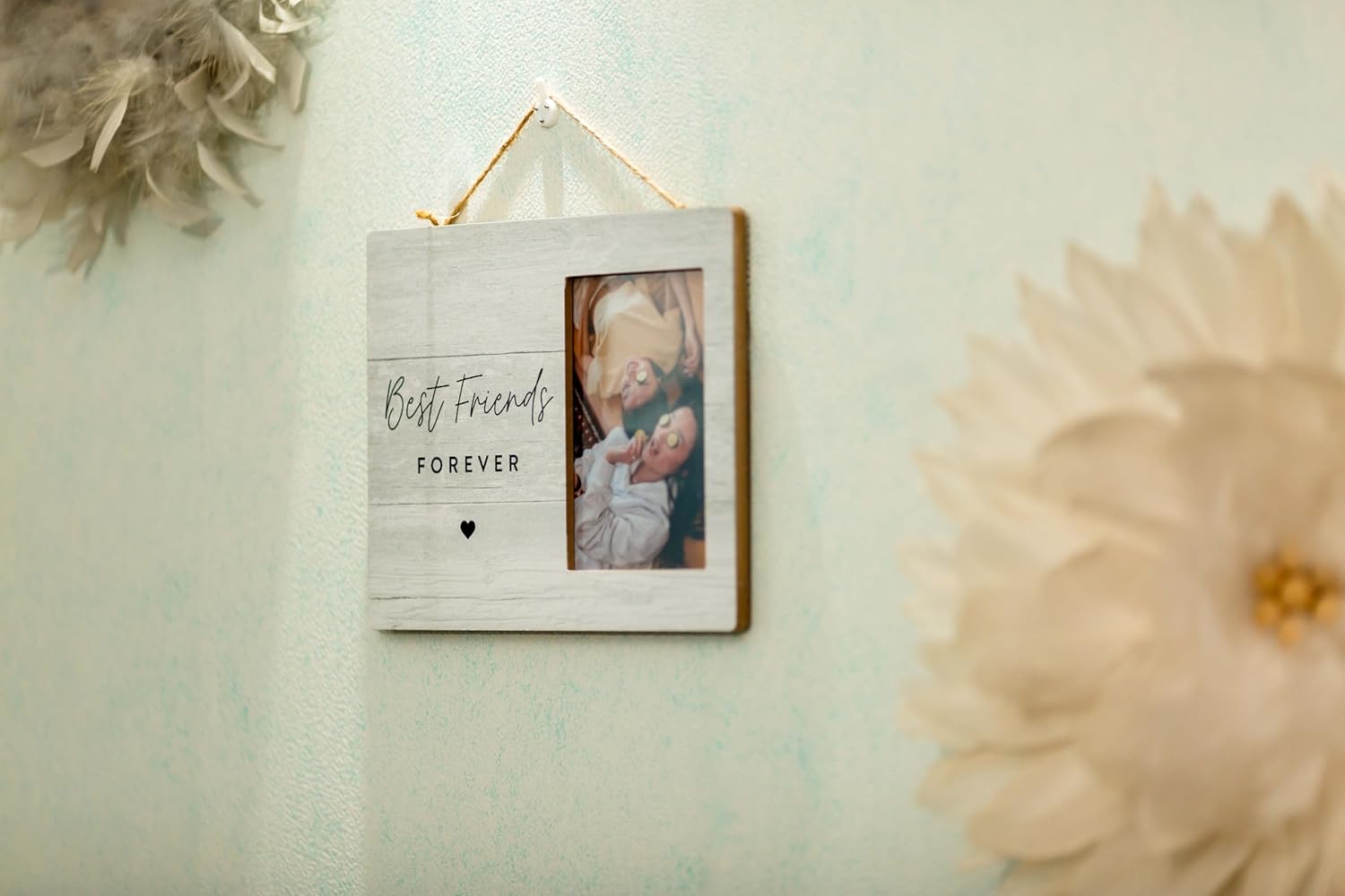 Orchroma Best Friend Forever Picture Frame,Long Distance Friendship Gifts for Women BFF Besties,4x6 Photo Frame (Gray) - Image 4