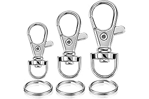 48 Pack Keychain Swivels & Key Rings, Swivel Bulk