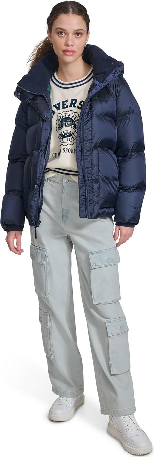 Champion womens Quilted Mid-weight Puffer Jacket With Hood - Image 2
