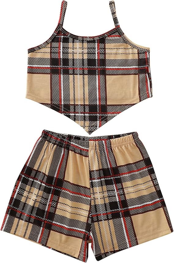 Baby Girls Summer Outfits Sleeveless Crop Top Halter Shirt Top 2Pcs