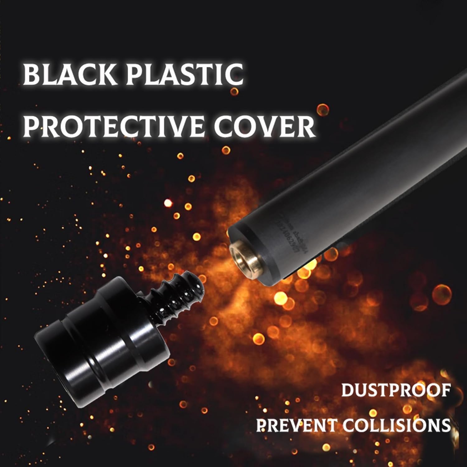 100% Carbon Fiber Shaft, Black Technology Shaft of Pool Cue Front Part for Billiard Play/Break/Snooker Cue Shaft with Foam- 737 mm,745mm,765mm