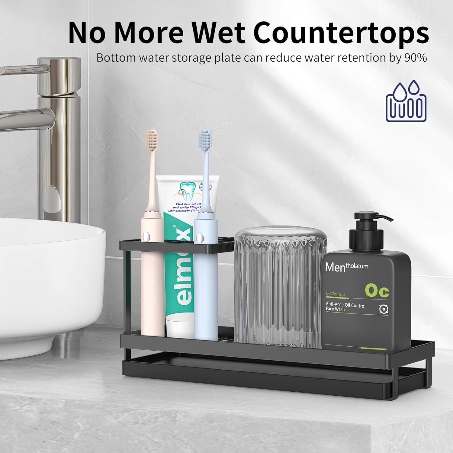 Luxspire バスルーム用歯ブラシホルダー 5スロット バスルームカウンターオーガナイザー 歯ブラシと歯磨き粉ホルダー トイレ用  tower】マグネットバスルーム歯ブラシホルダー 5連 ブラック｜バス・洗面用品,歯磨き用品｜kurasso（クラッソ） Luxspire バスルーム  ... バスルーム用歯ブラシホルダー 歯磨きホルダー 電動歯ブラシと歯磨き粉オーガナイザー カウンタートップ用バスルームアクセサリー シャワ