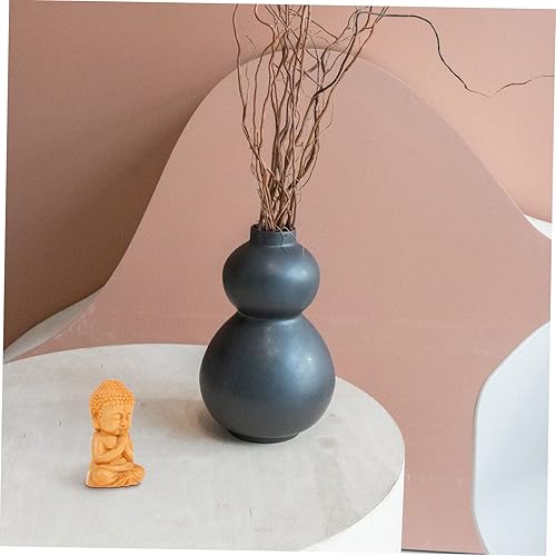 Miniatura 7 de Estatua de Buda de madera hecha a mano, escultura de Buda sentado para decoración del hogar, meditación y recuerdo del templo, símbolo de suerte