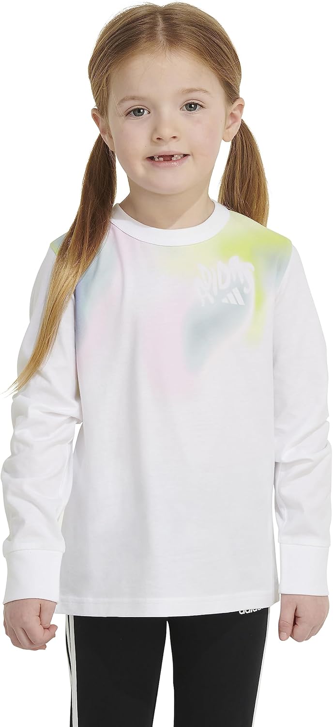 adidas Girls' Long Sleeve Regular Fit Tee - Image 3