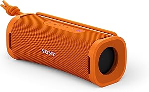 Sony ULT Field 1 Waterproof Portable Bluetooth Speaker, Enhanced Bass, 12h Battery, IP67 Rated Dustproof Shockproof Rustproof, Detachable Strap, SRSULT10D, Orange