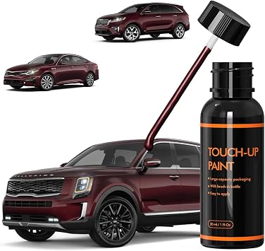 M2R Sangria/Dark Cherry/Merlot Touch Up Paint for Kia | DIY Car Paint Scratch Repair Kit, Automotive Paints, Quick & Easy Fix Scratch Repair Compatible with Optima/Sorento/Telluride