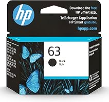 HP 63 Black Ink Cartridge | Works with HP DeskJet 1112, 2130, 3630 Series; HP ENVY 4510, 4520 Series; HP OfficeJet 3830,...