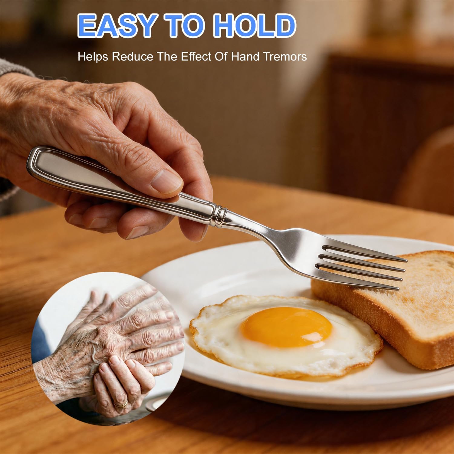 Weighted Utensils for Hand Tremors Arthritis Parkinsons Fork