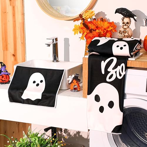 Miniatura 3 de Preboun Paquete de 3 toallas de baño con temática oceánica, juego de toallas de mano con estrella de mar coral, criatura marina, toallas de baño,