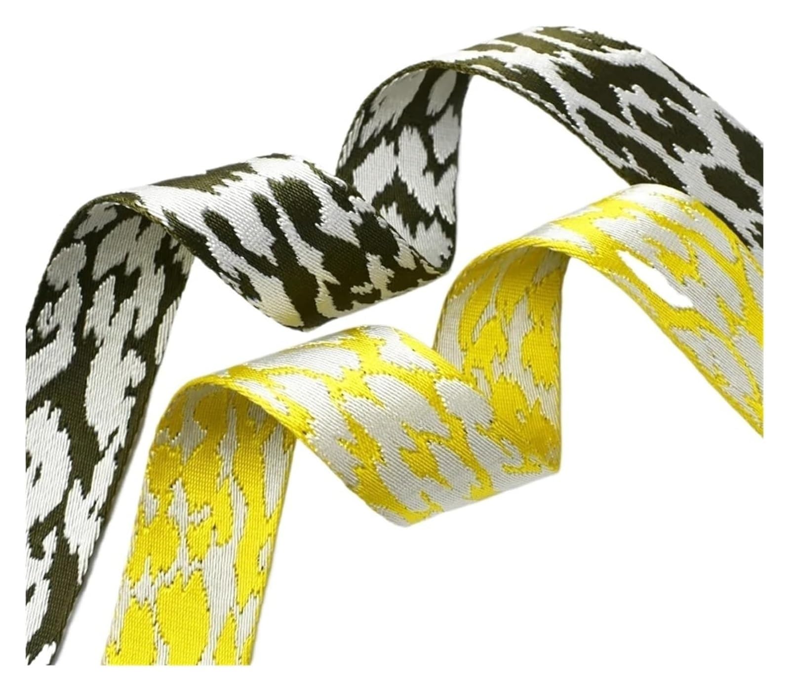 Wstążki do owijania tortów, Wstążka 38 mm do dekoracji paska torby samodzielnego szycia 1-3 metrów(Blackyellow,Select Size Name)