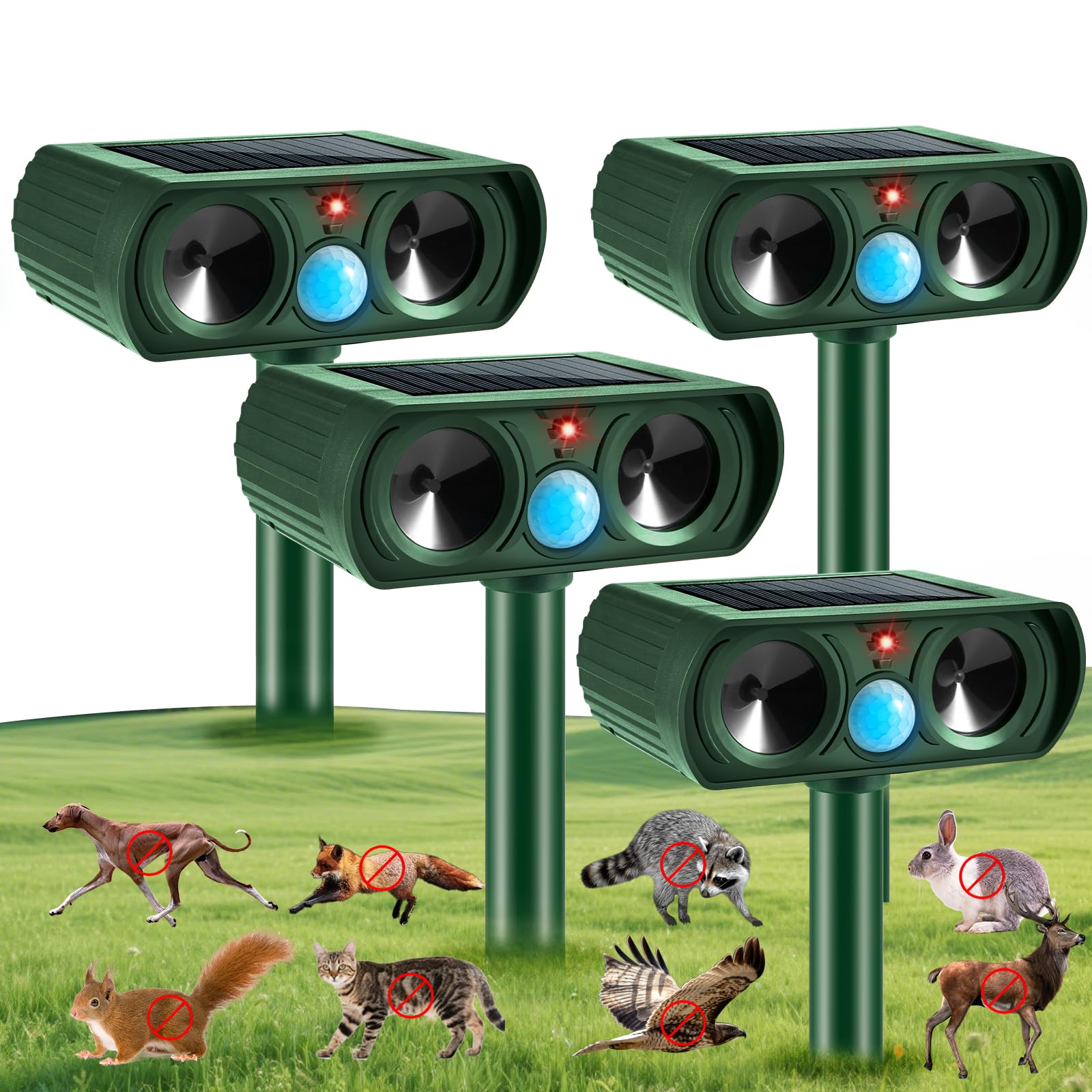 Photo 1 of Jahy2Tech Solar Ultrasonic Animal Repellent Outdoor (4-Pack)