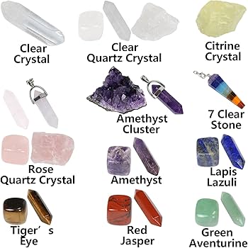 Amazon.com: Nvzi Healing Crystals and Stones Kit in Box, Chakra