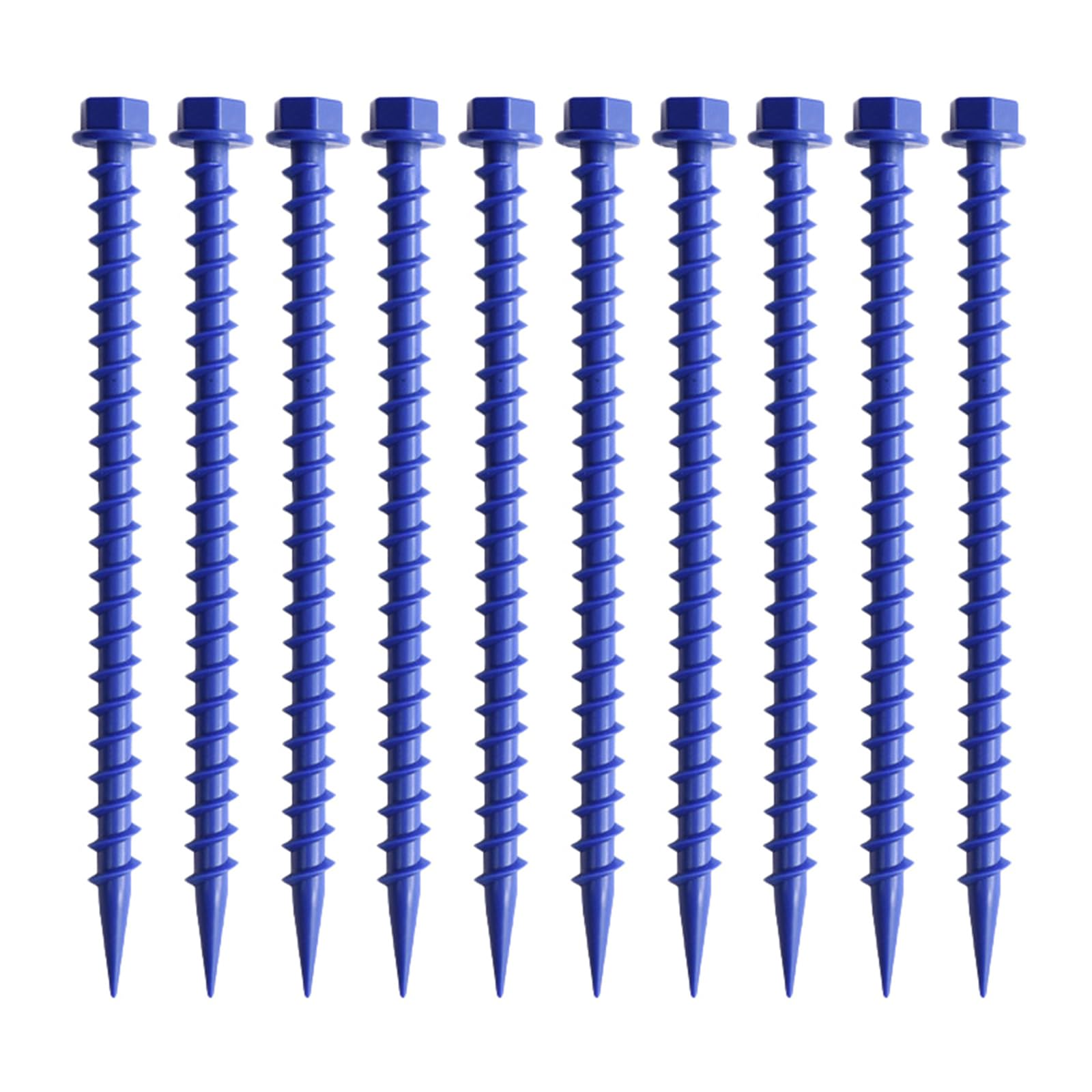 Clavos para tienda de campaña de suelo duro, pack de 10 estacas de tornillo para acampada