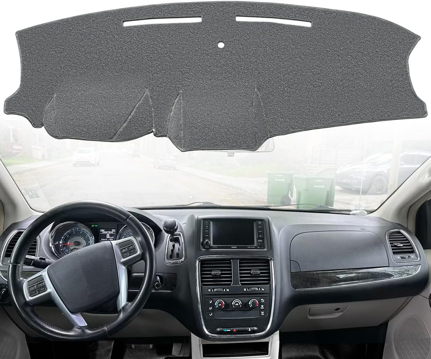 Dash Cover Dashboard Cover Mat Pad Custom Fit for Dodge Grand Caravan 2011-2020,Chrysler Town and Country 2011-2016 (Darkgray.)