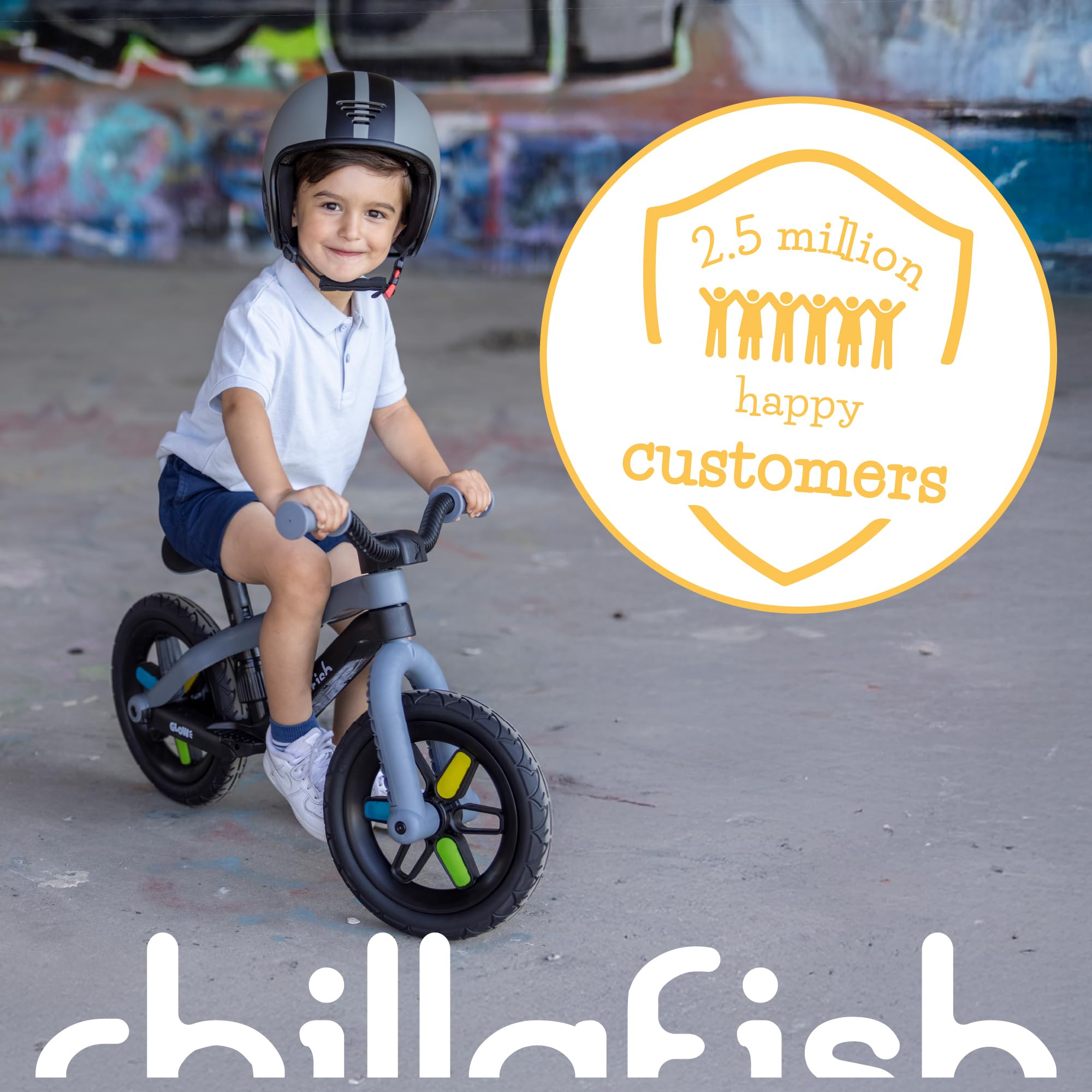 Chillafish BMXIE Laufrad, 12 Zoll Kinderlaufrad mit Bremse, Leuchträdern, als Motorrad Version oder mit Spielmotor