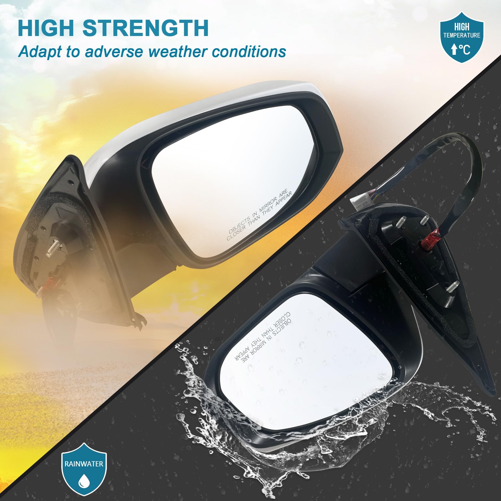 2007 Toyota Camry Driver Side Mirror Right Side (Passenger) Power Heated Mirror With Turn Signal For Toyota Tacoma – Kool Vue Brand Toyota Tacoma Mirror - Foto 6