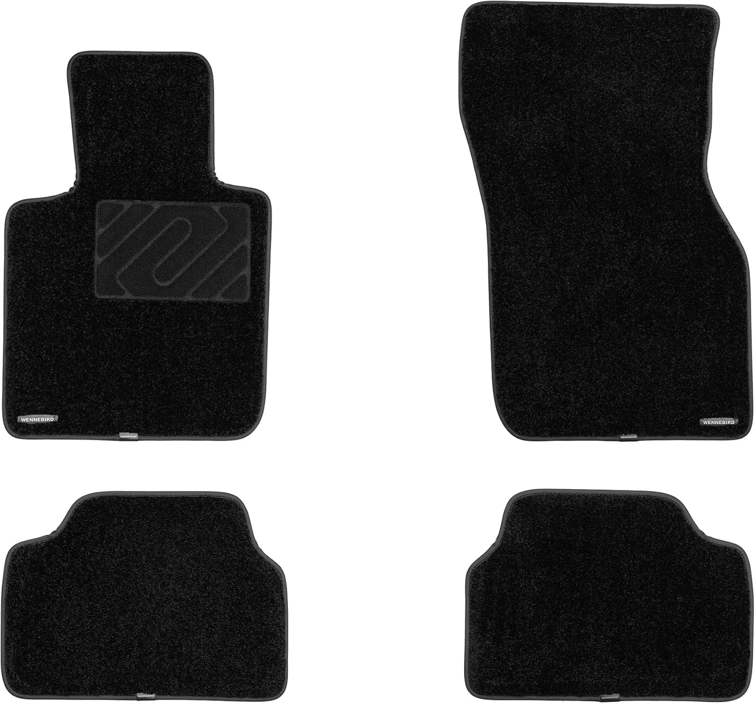 WENNEBIRD Superior Carpet Floor Mats for 2014-2024 MINI Cooper 4-Door (F55), 0.6-Inch Ultra-Thick, Noise-Reducing, All-Weather Waterproof Anti-Slip – 4-Pc Set