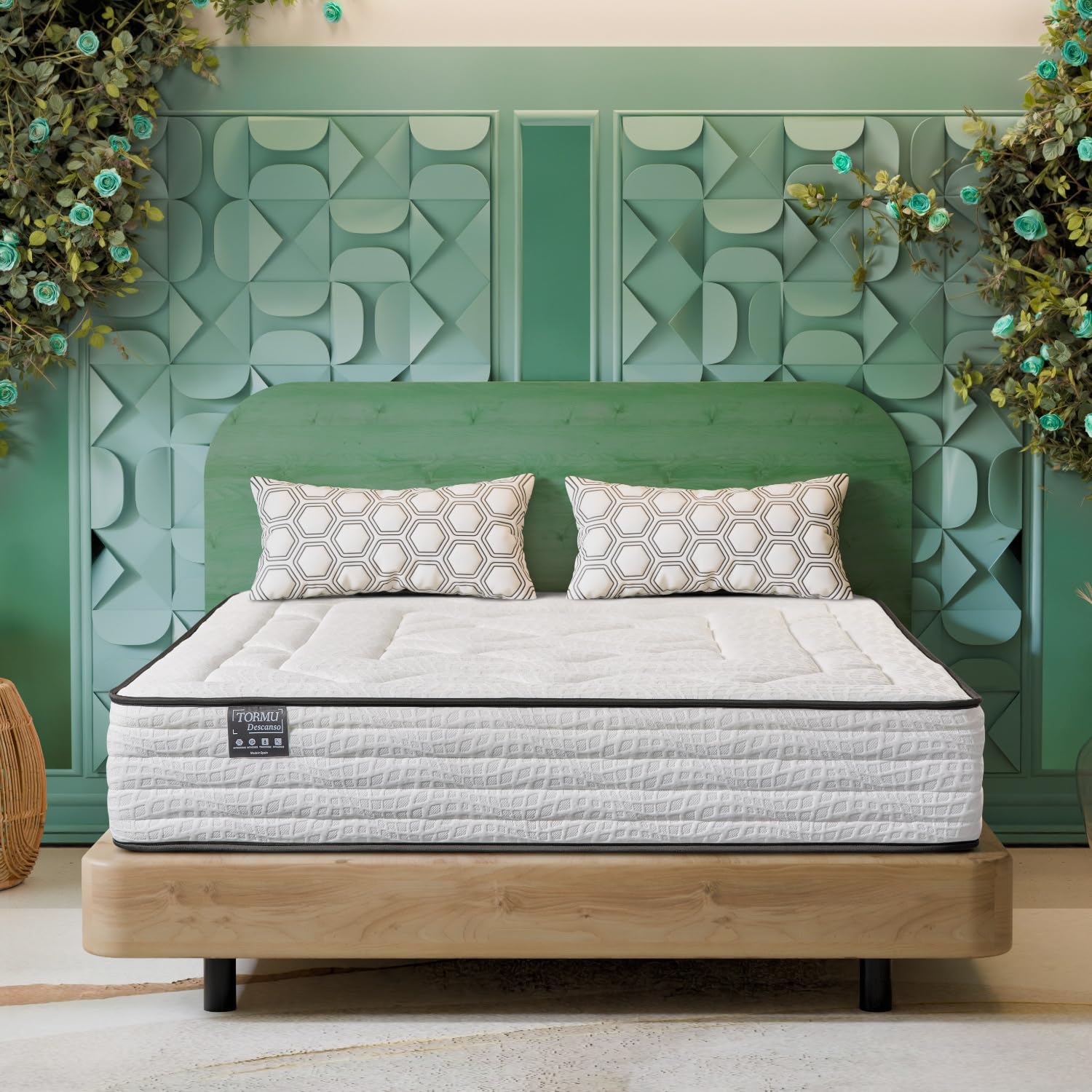 T-ORMU Colchón 150 x 190 Viscoelástico Premium Altura 28 cm - Firmeza Alta - Ideal para Dolores de Espalda - Colchones 150x190 Ortopédico y Ergonómico - Colchon viscoelastico 150x190 Matrimonio