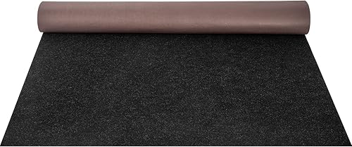 Miniatura 9 de Happybuy Alfombra marina, 6 x 29.5 pies, color negro carbón de grado marino, alfombra marina con pelo de corte suave y respaldo TPR a prueba de