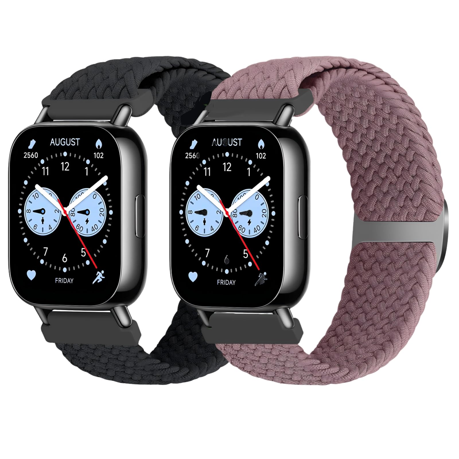 Correas Trenzadas de 22 mm para Xiaomi Redmi Watch 5 Active/Lite/Watch S4/Amazfit Bip 5/6/GTR 4/3/3 Pro/GTR 2e/2/Amazfit GTR 47m, Pulsera Deportiva elástica Suave para Mujeres y Hombres