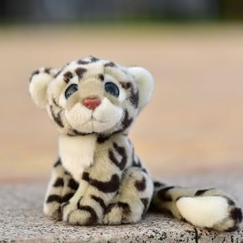 Simulated Snow Leopard Plush Toy Stuffed Animal Leopard Doll
