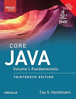 Core Java, Volume 1: Fundamentals | 13th Edition | - Pearson