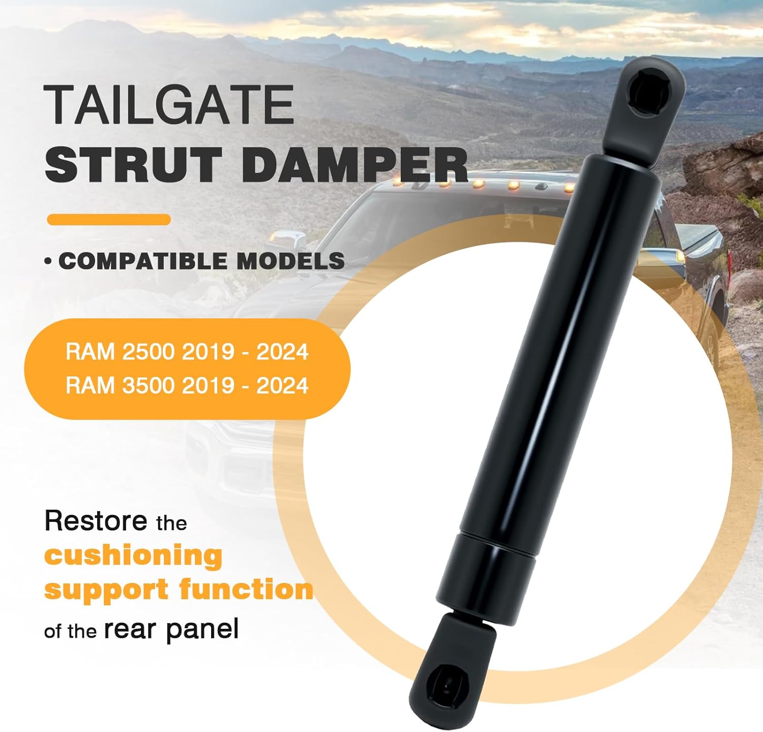 Tailgate Strut Damper Fit for RAM 2500 3500 2019 2020 2021 2022 2023 2024 Replace 68362518AA
