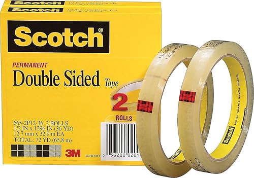 Miniatura 3 de 665 Cinta de Doble Cara.5 X 1296, núcleo de 3", Transparente, 2 Rls